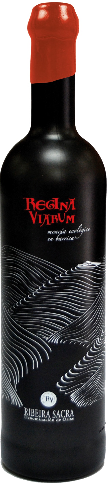 Logo Wein Regina Viarum Mencía Ecológico en barrica