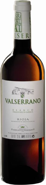 Bild von der Weinflasche Valserrano Blanco Barrica