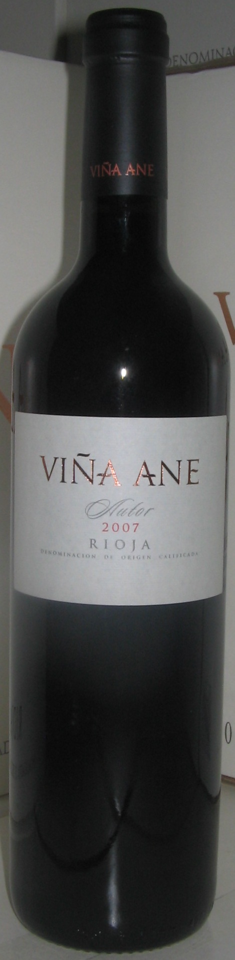 Image of Wine bottle Viña Ane Autor