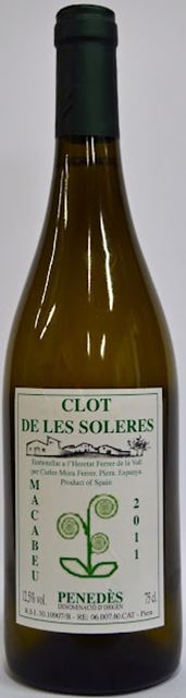 Image of Wine bottle Clot de les Soleres Macabeu