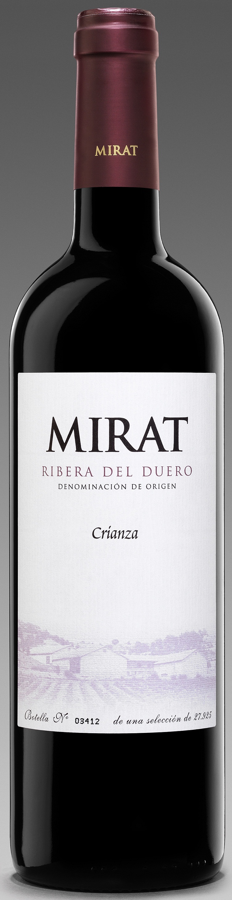 Imagen de la botella de Vino Mirat 2004 Crianza