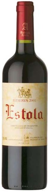 Imagen de la botella de Vino Estola 2001