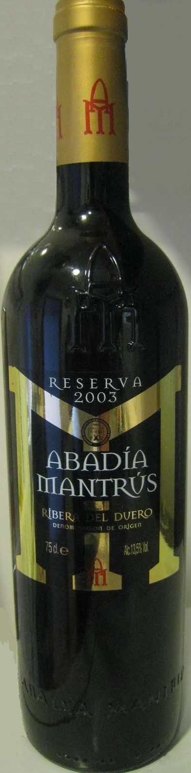 Bild von der Weinflasche Abadía Mantrus Tinto Reserva