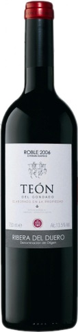 Bild von der Weinflasche Teón Roble