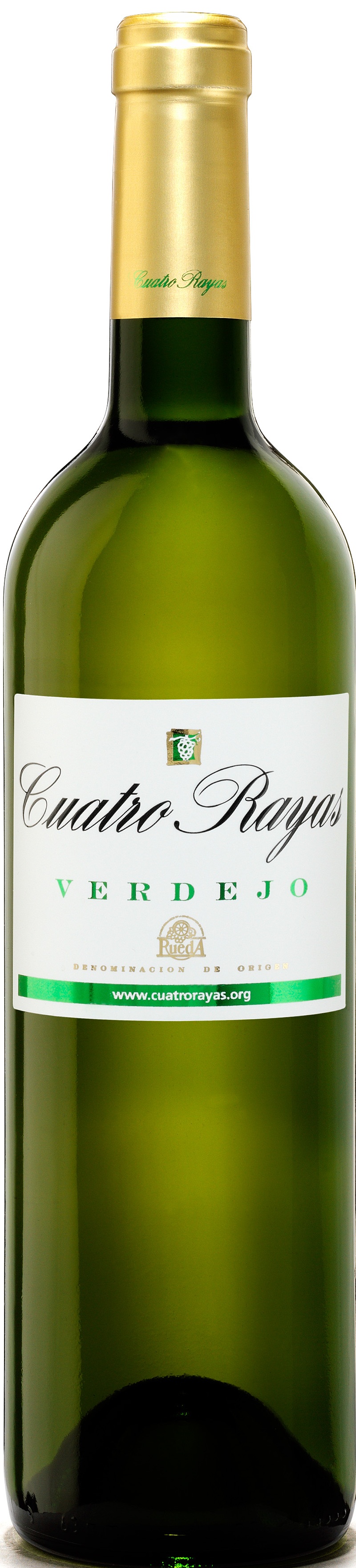 Imagen de la botella de Vino Cuatro Rayas Verdejo