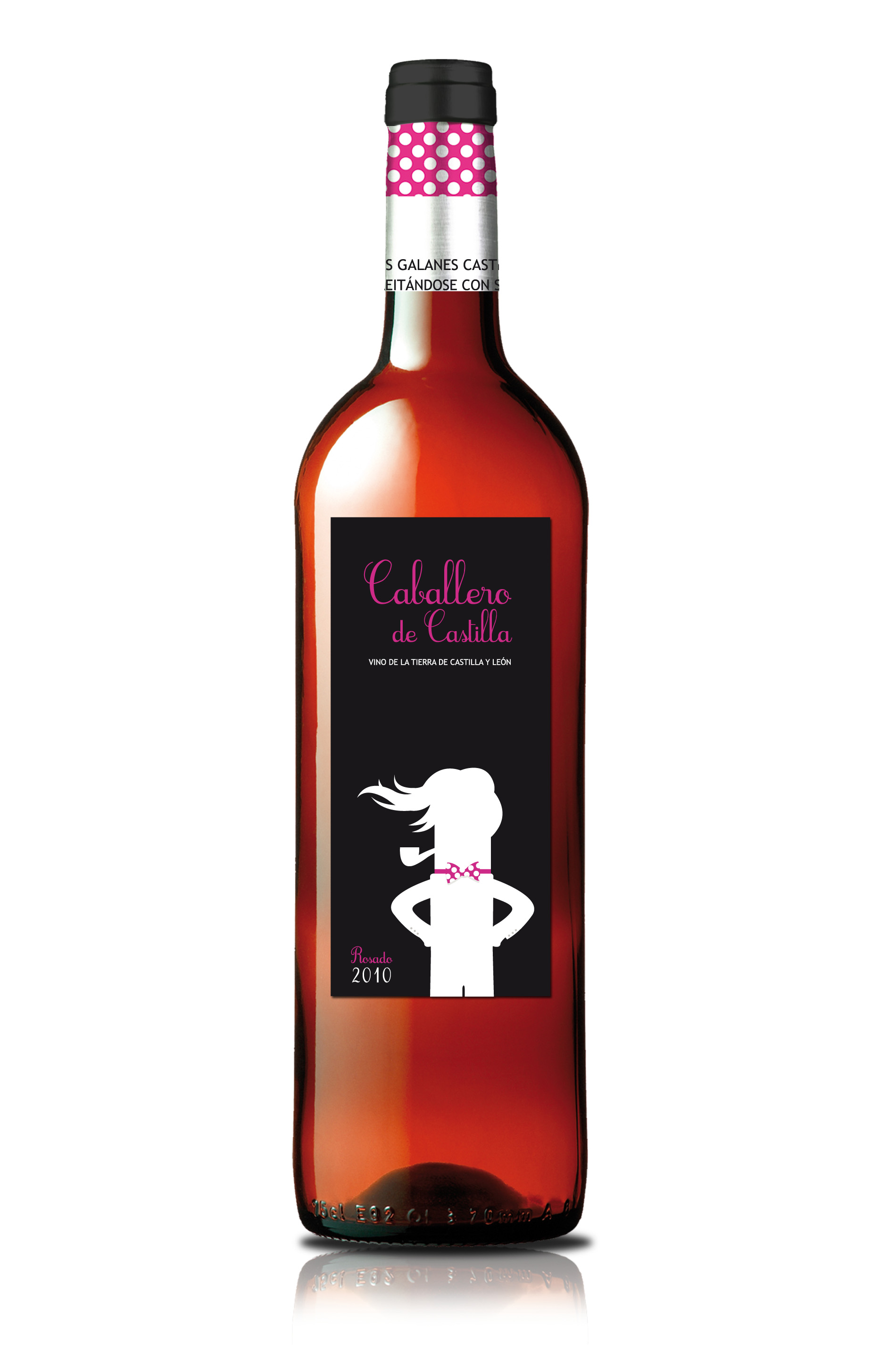 Imagen de la botella de Vino Caballero de Castilla Rosado
