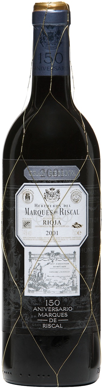 Imagen de la botella de Vino Marqués de Riscal 150 Aniversario